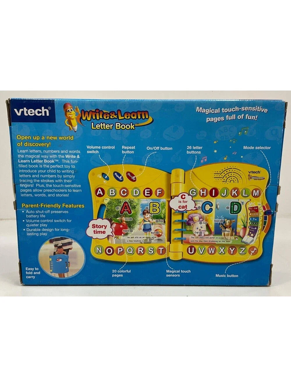 VERY RARE 2003 VTech Write & Learn Letter Book ABC 123 Toy Vintage NEW IN BOX!!!